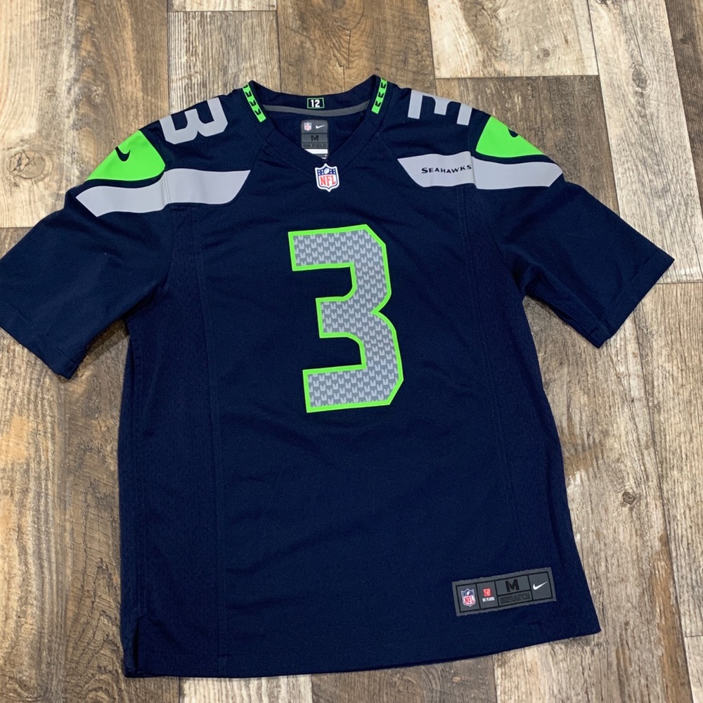 Russell WILSON NIKE Jersey Mens Size M 40 Seattle SEAHAWKS #3 Football On Field